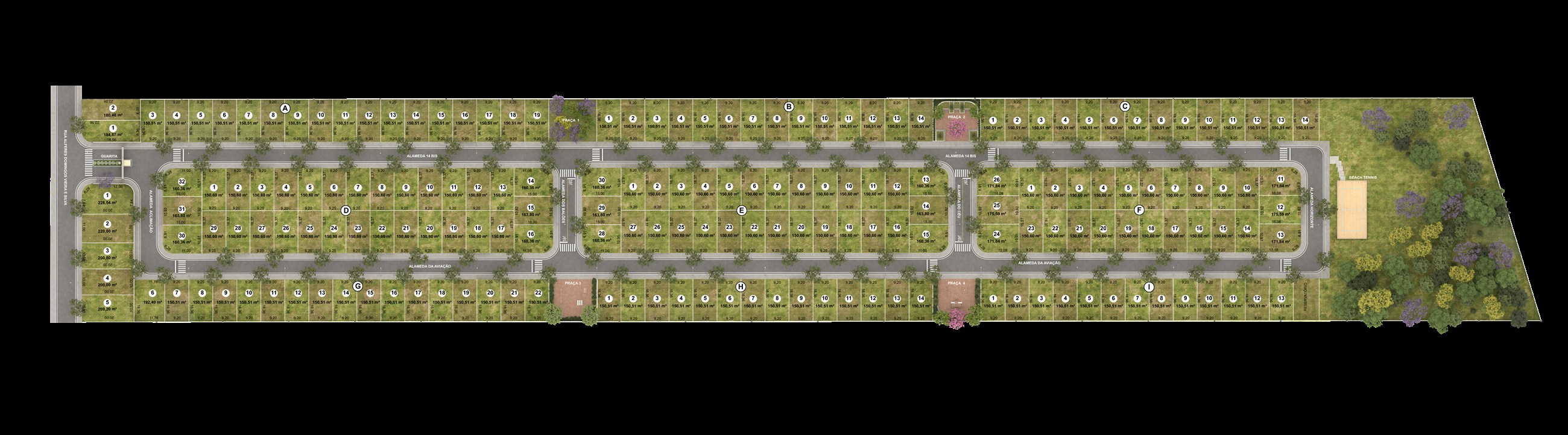 Mapa do loteamento Residencial Jardim Dumont