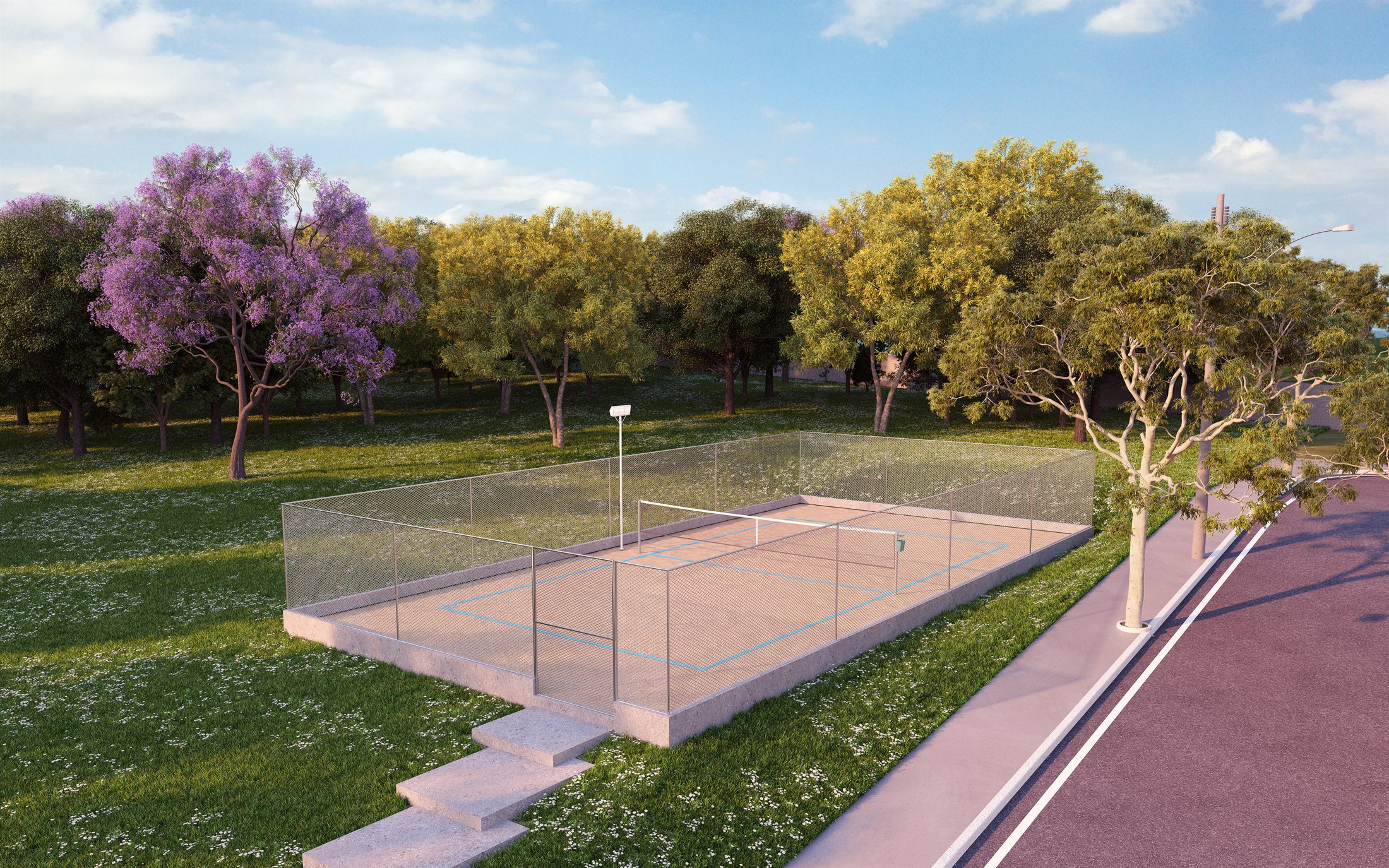 Quadra de Beach Tennis do Residencial Jardim Dumont